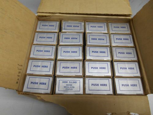 NOS Case 100,000 Neva-Clog DJ-340 Monel Staples for J Series 20 Boxes 5000 Count