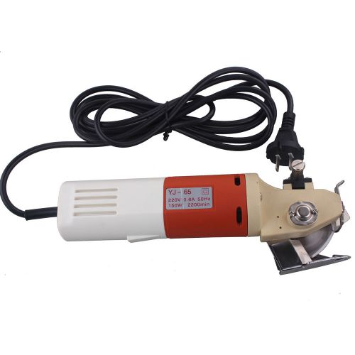 New 65mm Blade Electric Round Knife Cloth Cutter Fabric Cutting Machine 220V