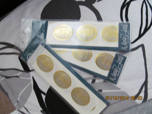 NIP MARIAN HEATH 36 DECORATVE FOIL SEALS GOLD BABY CARRIAGES $9.75+