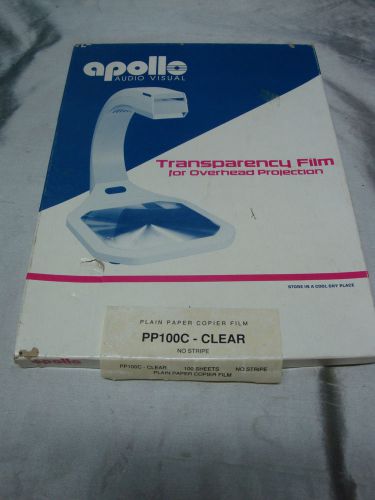 APOLLO TRANSPARENCY FILM for Overhead Projection PP100C Clear Plain Copier