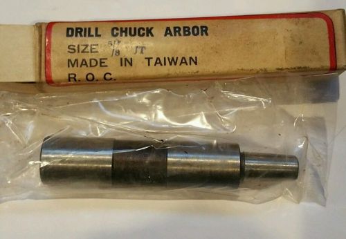 Vintage DRILL CHUCK ARBOR , 5/8&#034; STRAIGHT TO NO. 1 JT.