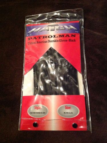 New Hatch Patrolman Unlined Blk Deerskin Gloves, XXL