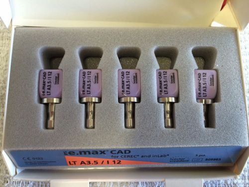 Qty. 5 LT A3.5 / I12 IPS e.max CAD Dental Blocks for CEREC and inLab (2 notch)