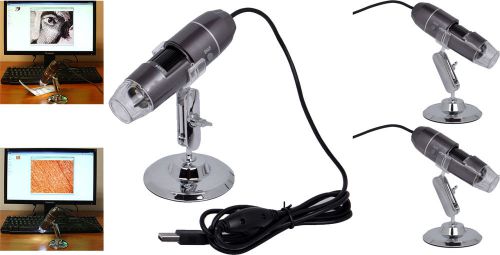 LOT 3~20x-800x 2MP 8-LED Light USB Mini Digital Microscope Endoscope Wholesale