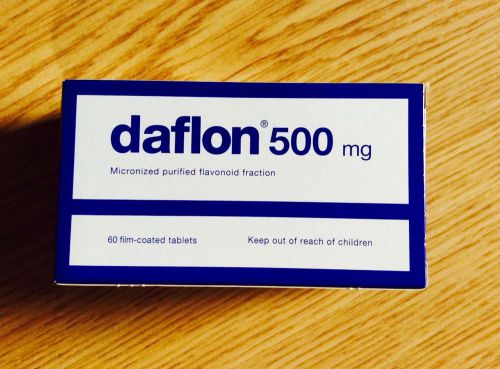 (60 Tabs)Daflon 500mg for Venous Circulation Disorders,Acute Hemorrhoidal Attack