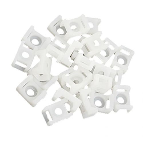 25 Pcs Saddle Type 9mm Cable Tie Plastic Mount Black CT