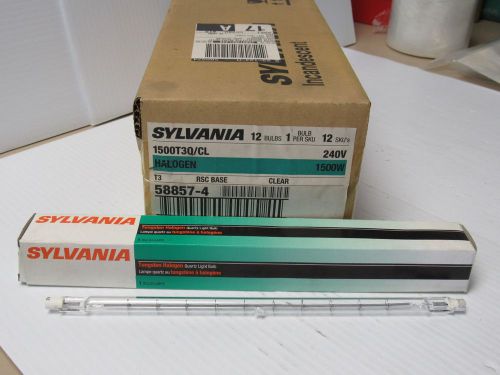 (7) SYLVANIA HALOGEN LAMP LIGHT BULB 1500T3Q 1500W 240V 58857-4 1500T3Q/CL/240V