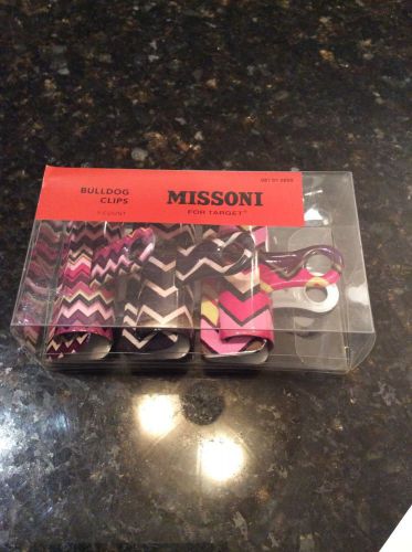 MISSONI For Target Bulldog Clips 3 Pack Chevron Zig Zag Brown Purple 6 Total NIB