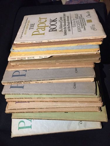 1924-7 THE PAPER BOOK Journal PAPERMAKING COMPANY Sample PRINTING Typography Lot