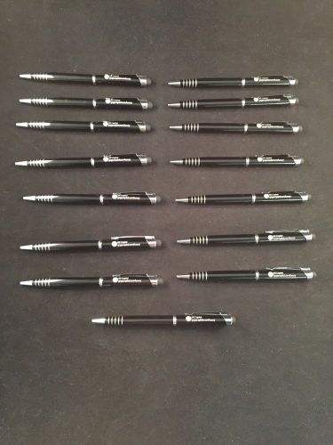 Lot Of 15 - GE Capitol Logo&#039;d - Aluminum Body Twist Ballpoint Pens - Black Ink