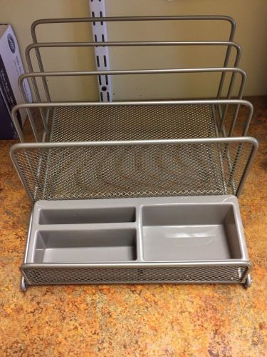 Desk Organizer Steel Mesh Office Supplies Holder  Paper Box