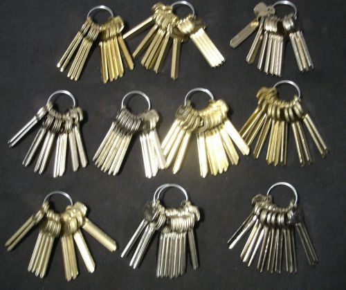 Lot Of 100 Best Key Blanks A,B,C,D,E,F,G,H, J,M LOCKSMITH