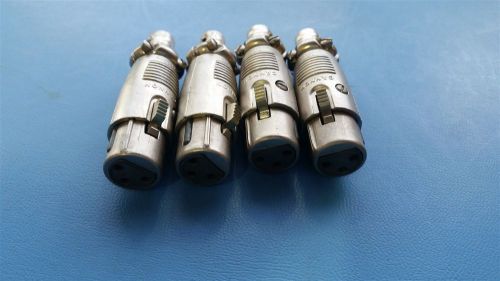 4 CANNON XLR TO BNC ADAPTER CONNECTORS XLR-3-11C