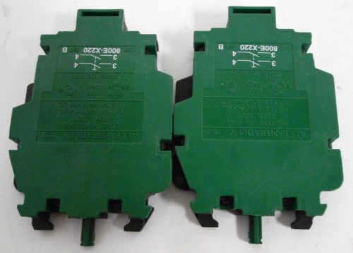 (2) Allen-Bradley 800E-X220 Contact Block