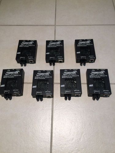 Transition Networks 100BASE-FX to 100BASE-TX Media Converter J/FE-CF-0 lot of 7