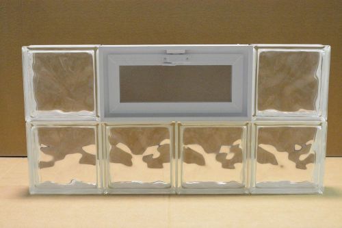 32 x 16 Vented Glass Block Window Wave Pattern