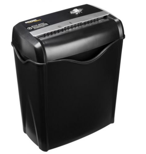 AmazonBasics 6-Sheet Cross-Cut Paper and Credit Card Shredder AS662C, New, Black