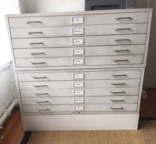 10 Drawer Flat File Painted White. Local Pickup From Soho, NY NY 10012