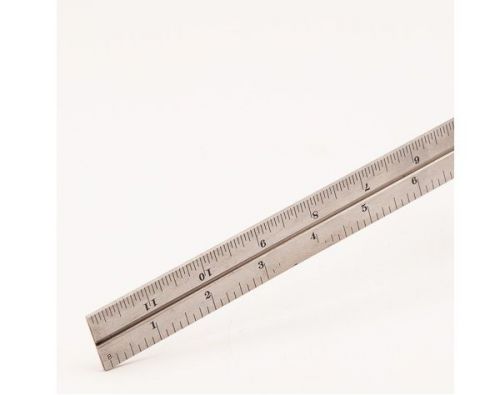 Starrett 4R-12 Slotted Satin Chrome Ruler