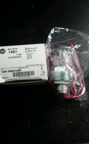 NEW IN BOX GENUINE ALLEN BRADLEY 1481-N56A120R NEMA 7-9 120V RED PILOT LIGHT KIT