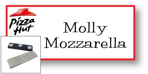 1 NAME BADGE FUN HALLOWEEN COSTUME PIZZA HUT MOLLY MOZZARELLA MAGNET SHIPS FREE