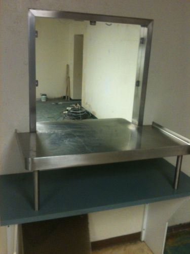 Stainless Steel Restaurant Kitchen Shelf Counter Pass-Through Window