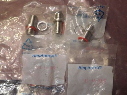 Qty 5 31C7129 Amphenol Rf 82-66-Rfx Bulkhead Adapter, N Jack-N Jack