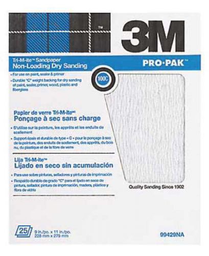 3M (99429) Sanding Sheets 99429NA, 9x11 in, 25 sht pk