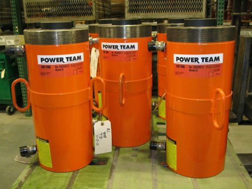 Used Powerteam RD20013 Hydraulic Ram 200 Ton 13&#034; stroke Push Pull Cylinders D/A