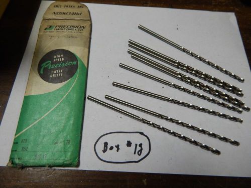 Precision Size  19 Twist Drill Bits lot of 9 Pcs