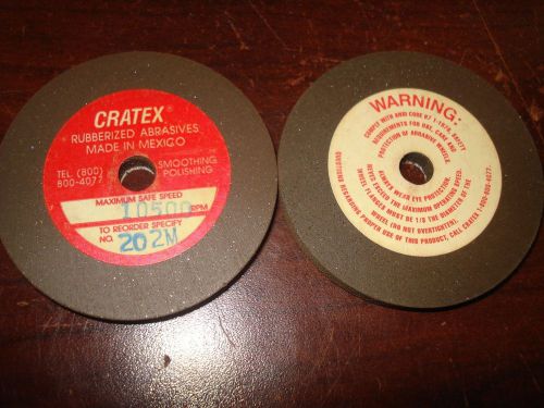 Cratex Rubberized Abrasive Wheels, 2&#034; x 1/8&#034; x 1/4&#034;, Med, Qty. 18, 202M |LH2|RL