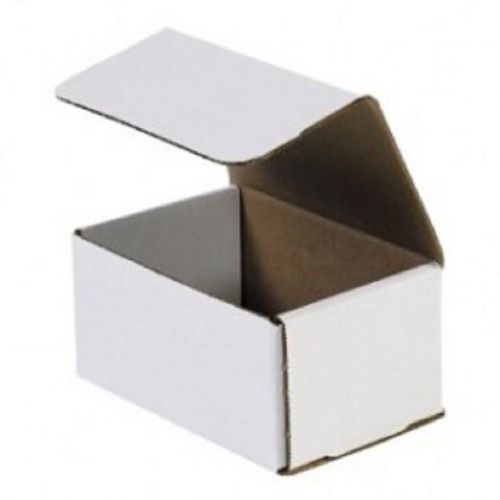 White corrugated cardboard shipping boxes mailers 8&#034; x 7&#034; x 6&#034; (bundle of 50) for sale