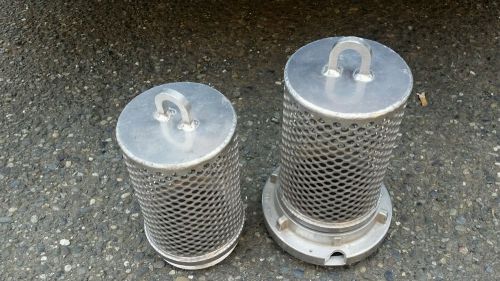 (2)Fire truck 5 inch strainer basket fire truck intake hose irrigation aluminum