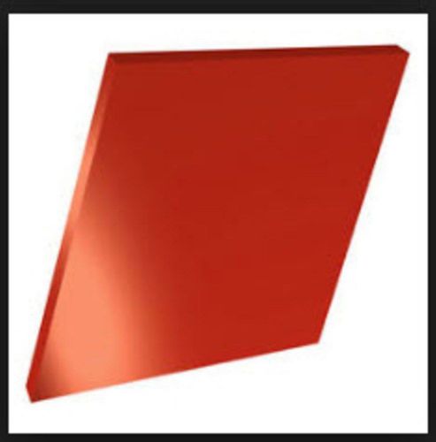 ACRYLIC SHEET .125&#034;x24&#034;24&#034; FIRE ENGINE RED OPAQUE PERSPEX PLEXIGLAS LUCITE GLOSS