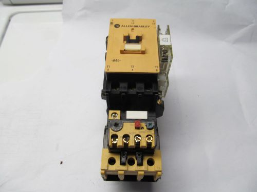 ALLEN BRADLEY 100-A45NZ 3 CONTACTOR 45 AMPS  W/ OL RELAY 30-45 AMPS 120 V COIL