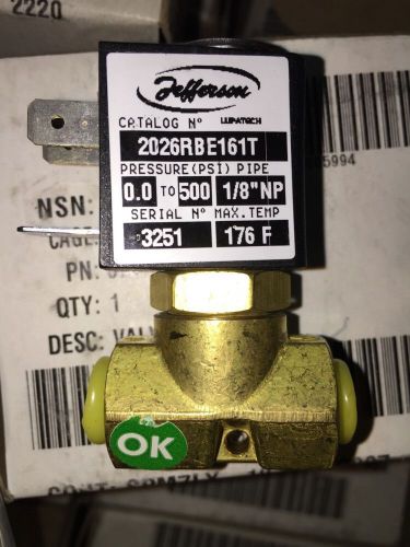 1/8&#034; NP Jefferson Solenoid Valve 24V/DC  26W  Coil #G022TIR  02F30C1103AAF4C05