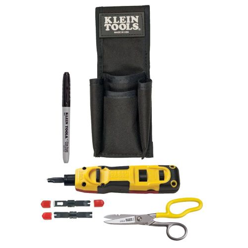 Klein tools vdv027-813 punchdown lan installer starter kit with pouch - new! for sale