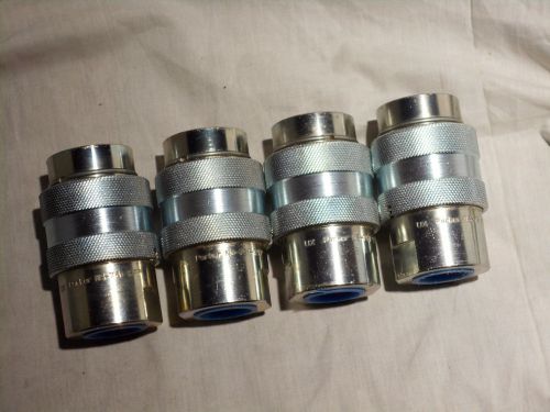 (4 Pcs) NS-751-12FP Parker Double Shut-Off Coupling, Coupler, 2500 psi, 3/4 in