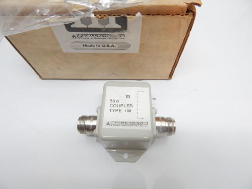 MICROWAVE FILTER COMPANY 50 OHM COUPLER TYPE 108 C108N NEW