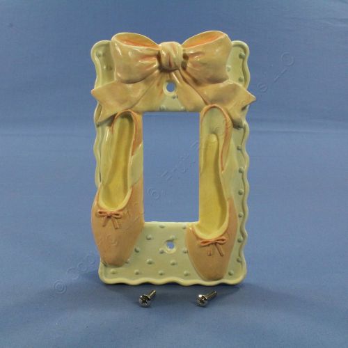 Figi Ballet Shoes 1-Gang Decorator Rocker Handpainted Resin Wallplate SPR-120