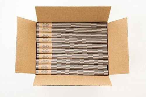 Minitube Preformed Coin Wrappers, Nickels, 100 Count