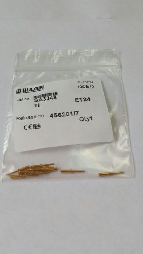 LOT OF 4 PCS BULGIN SA3348 CONT PIN 5A 22-26AWG CRMP 1=10PC