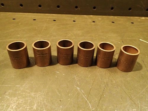 6 Pc Boston Bronze Bushing Insert Sleeves 13/16 Bore 1&#034; OD 1-1/4 Long