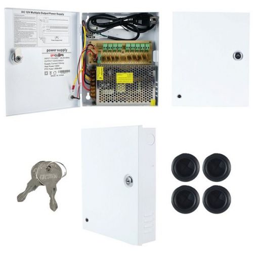 Spyclops SPY-DB9W10A Power Distribution Box 9-Way/10-Amp w/2 Keys