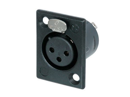 89F152 Neutrik NC3FP-B-1 Connector, XLR, Jack, 3Pos