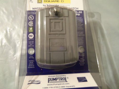 SQUARE D WATER PUMP PRESSURE SWITCH 20-40psi