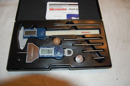 Westward Depth Gage &amp; Electronic Caliper Kit 2YNK4