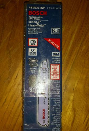 Bosch rsm 6x2-25p 8+10 tpi Heavy Metal Reciprocating Sawzall Blades 6 inch