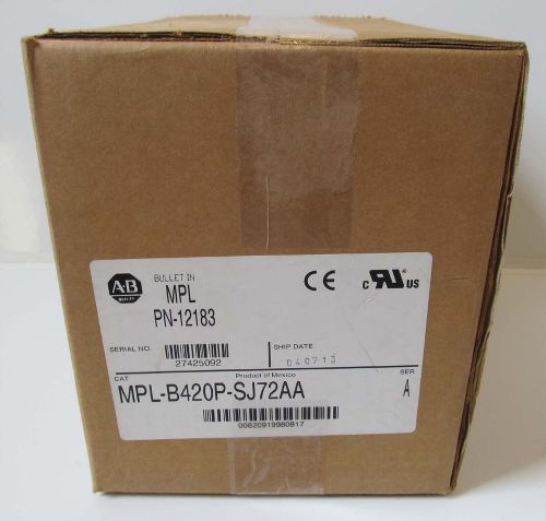 NEW ALLEN BRADLEY SERVO MOTOR MPL-B420P-SJ72AA PN-12183