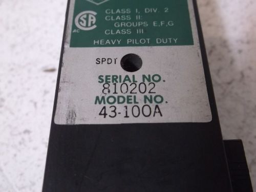 GO 43-100A PROXIMITY LIMIT SWITCH *USED*